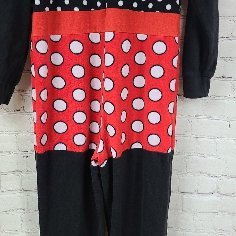 Disney Minnie Mouse S Fleece Union Suit Pajamas Hooded Onesie Cosplay Costume - Picture 11 of 11